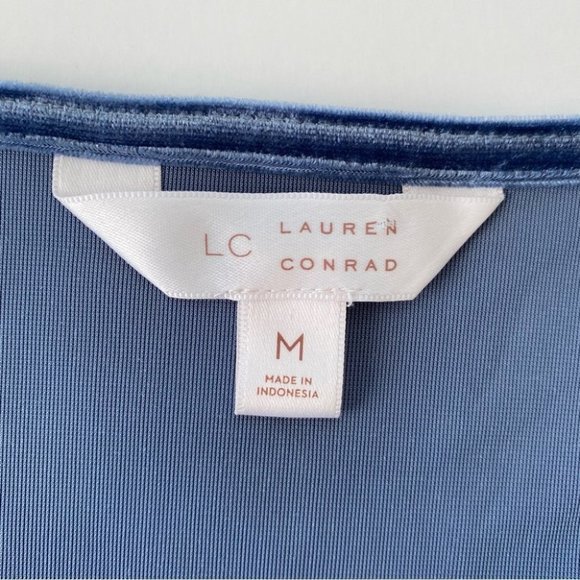 Lauren Conrad surplice top with elasticized waist & long sleeves, stretch - Picture 10 of 12